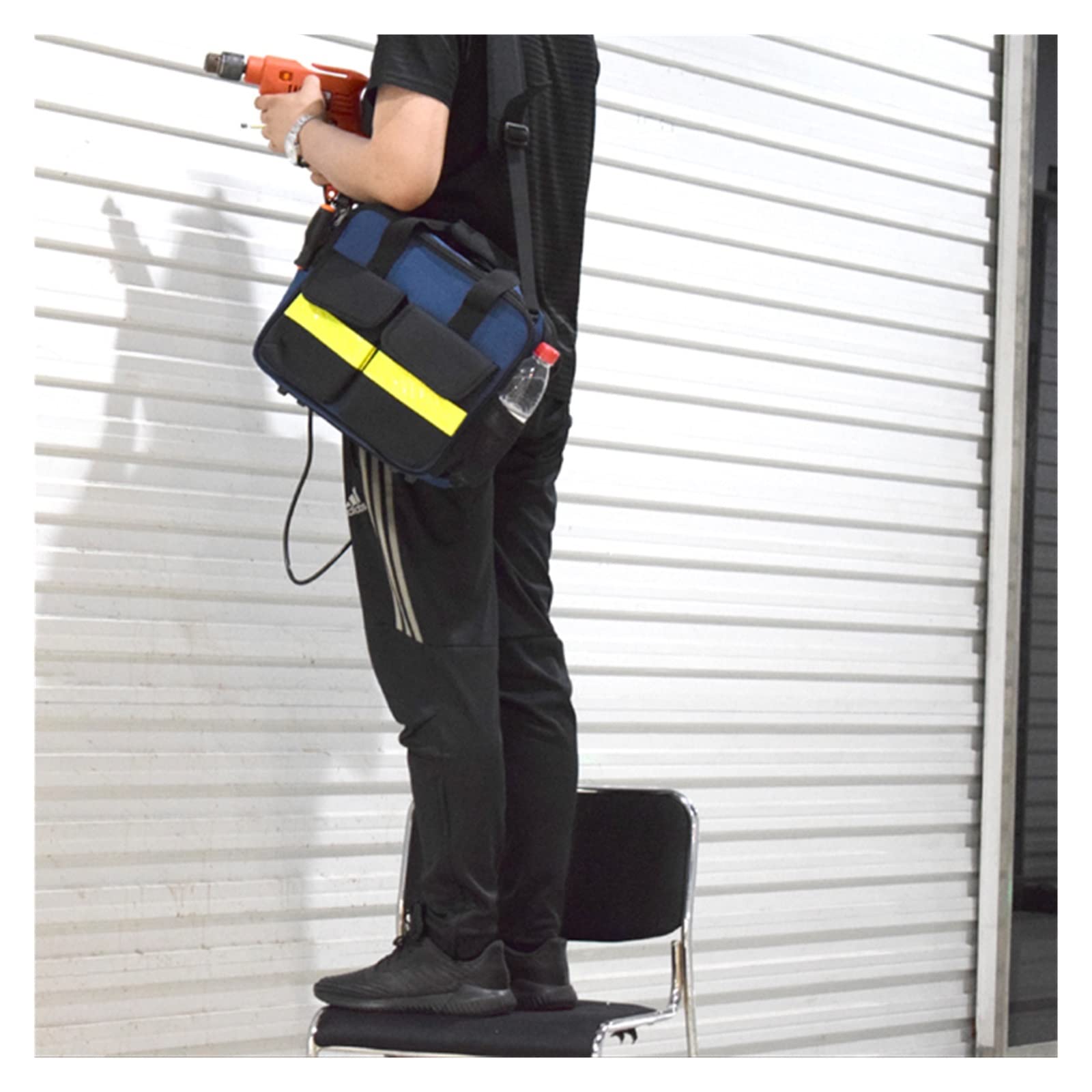 Organizer Utensili Tool Bag Oxford Cloth Electrician Bag, Multi-Pocket Storage Tool Bag Portautensili da Giardino