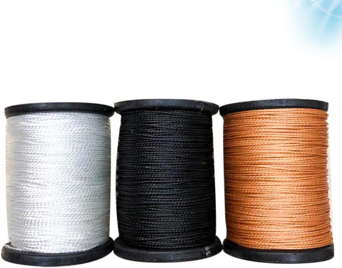3 Rolls of Wax String for Hand and Machine Quilting Cobbler Thread Bookbinding Cord Multi-Purpose Tailoring Line Suitable for Covers and Fishing Line