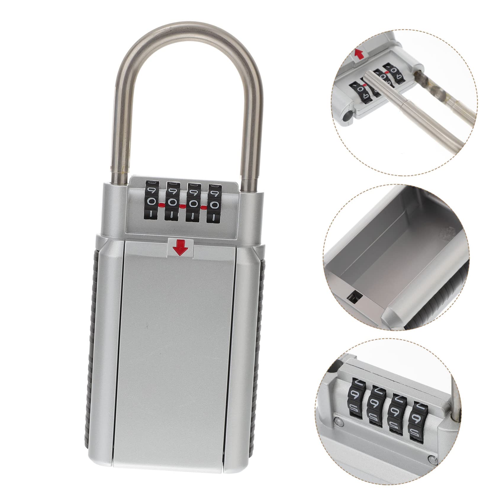 Lurrose Caja de Seguridad para Llaves Caja de Metal Cerradura para Llaves de Casa para Almacenamiento Seguro Exteriores
