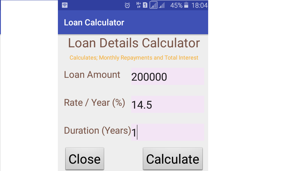 Loan Calculator - App on Amazon Appstore