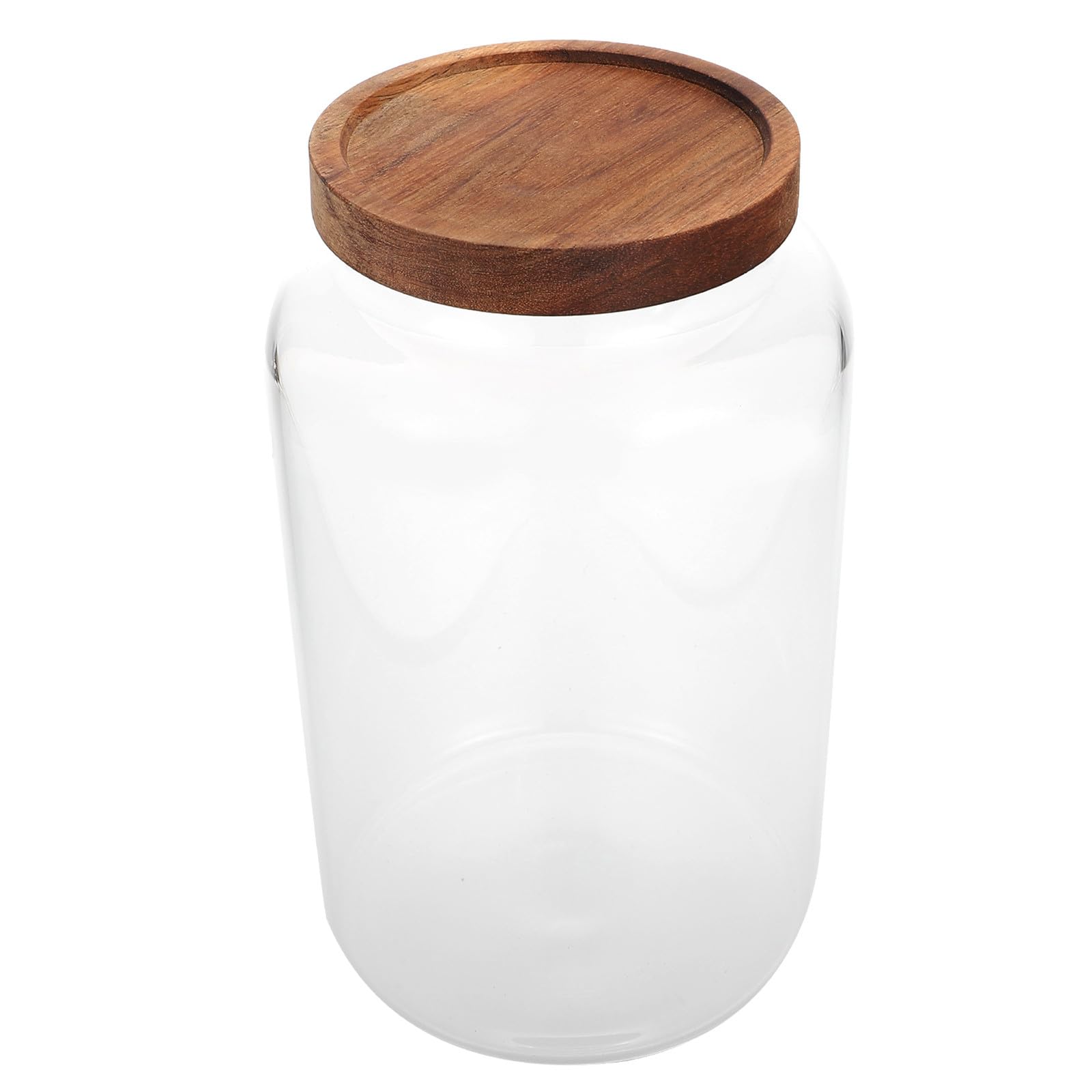 jojofuny Küchen Vorratsglas aus Glas mit Holzdeckel Luftdichtes Aufbewahrungsglas 2,8l zur Lebensmittelaufbewahrung und Feuchtigkeitsschutz für Zuhause und Küche