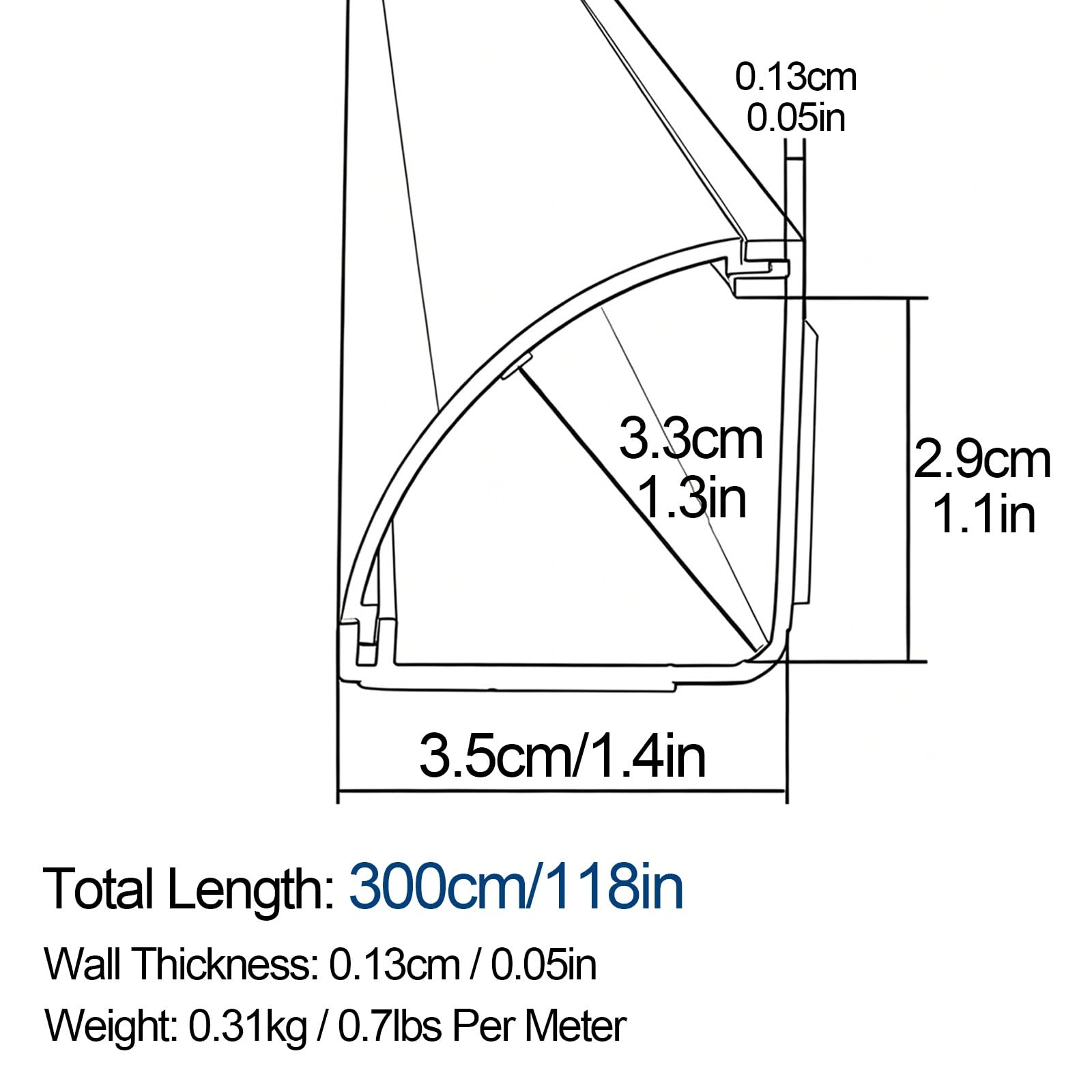 Cable Management 3,5x3,5cm Canalina Passacavi Muro Triangolare Autoadesiva per Nascondere i Fili in Casa e in Ufficio(Brown,300cm/118in)