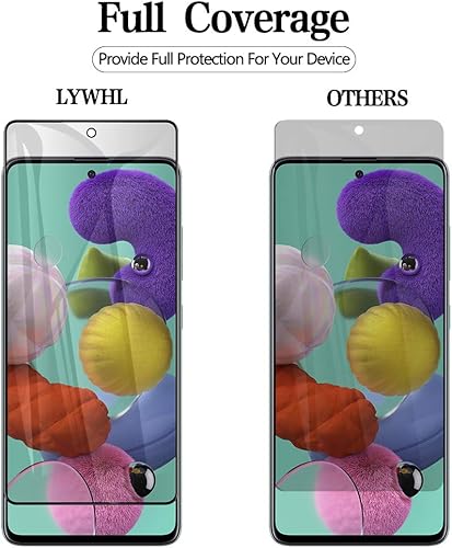 Miniatura 4 de Paquete de 2 para Samsung Galaxy S20 FE  A53  A52  A51 Protector de pantalla de privacidad de vidrio templado antiespía No es compatible con
