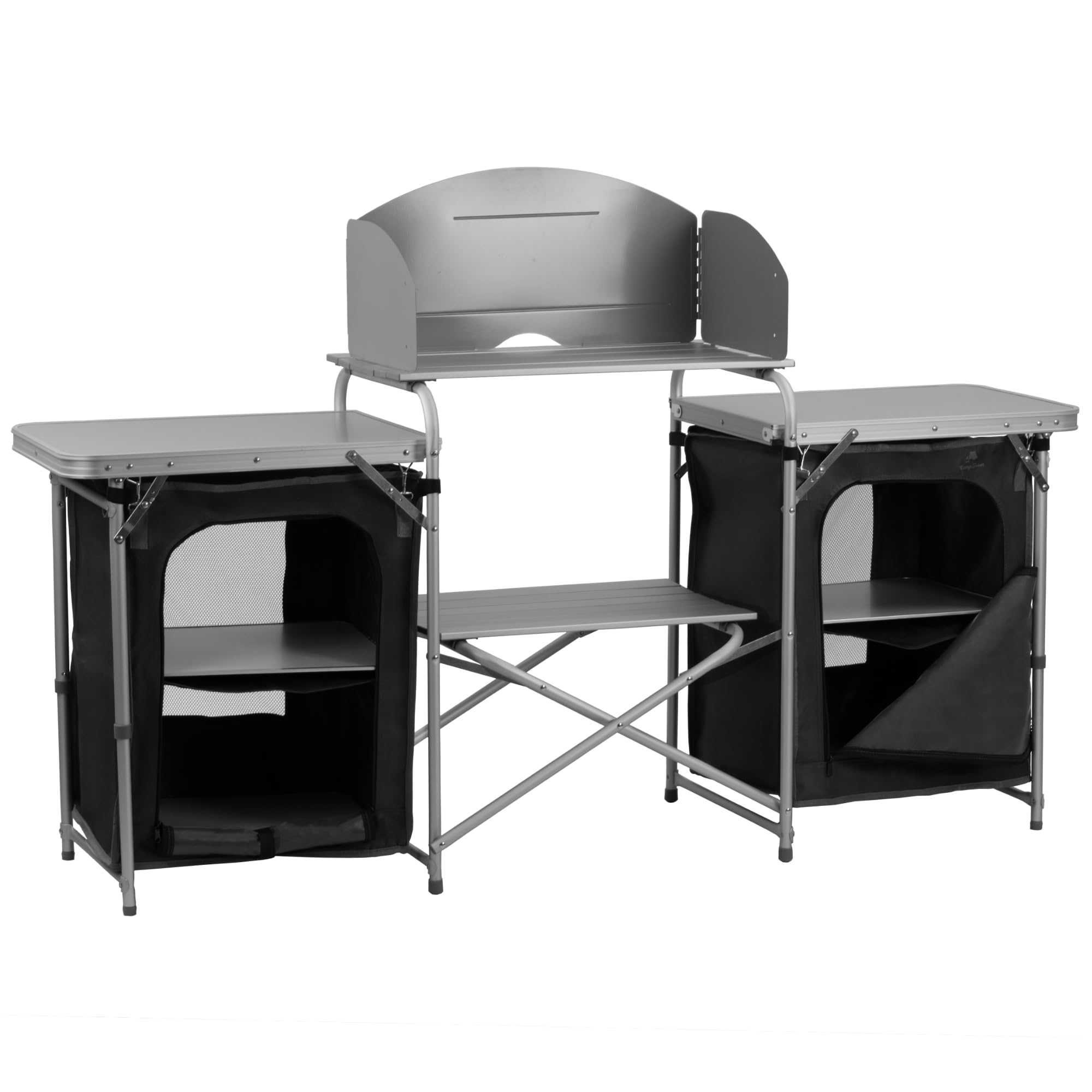 CampFeuer Armario de Camping | Cocina de Camping 171 x 111 x 48 cm | Armario Plegable con Protección contra Salpicaduras, Muchos Estantes y Compartimentos de Almacenamiento, Incl. Bolsa de Transporte