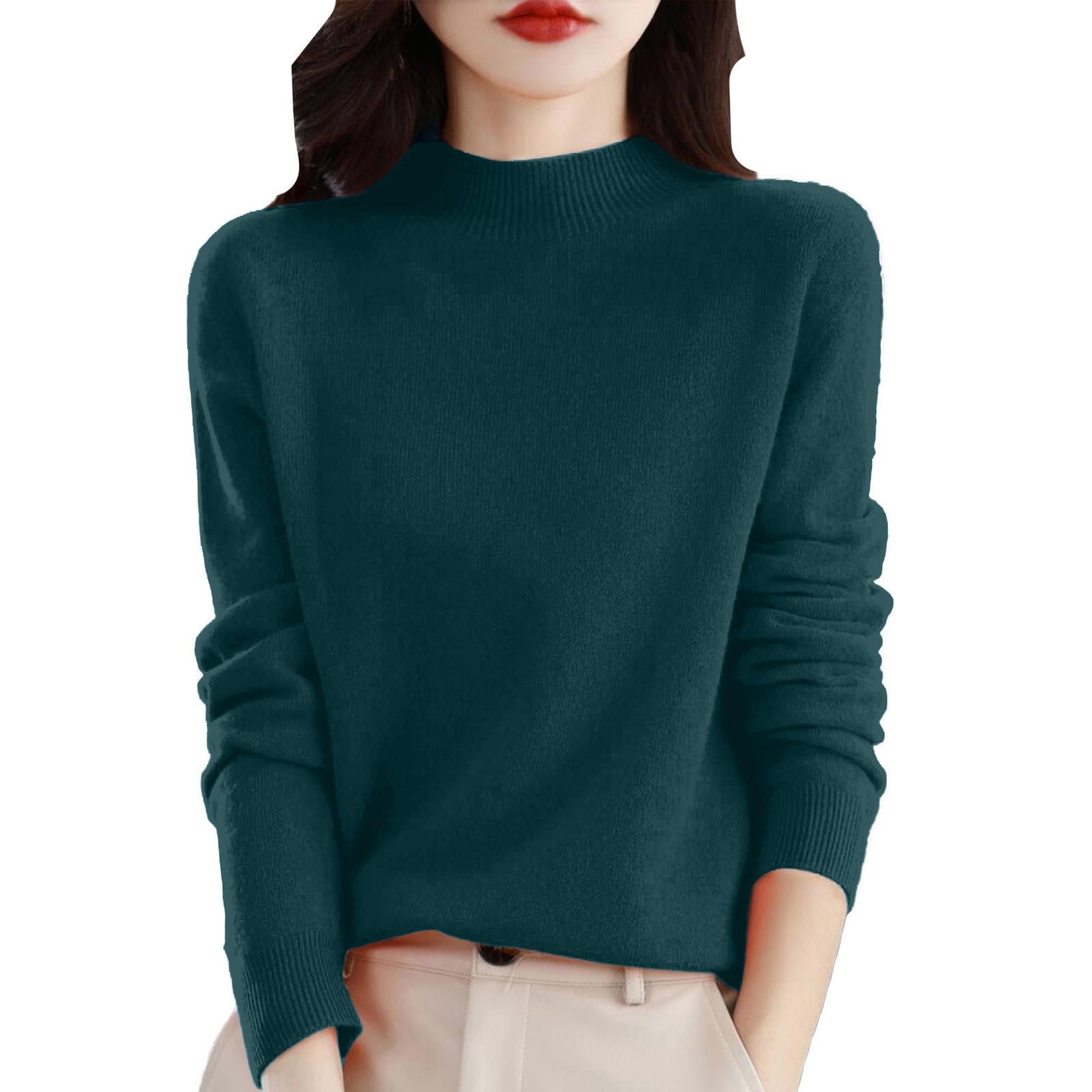 Cashmere Sweaters for Women Fall Fashion 2025 Seamless Knit Soft Pullover Long Sleeve Crewneck Winter Sweatshirts
