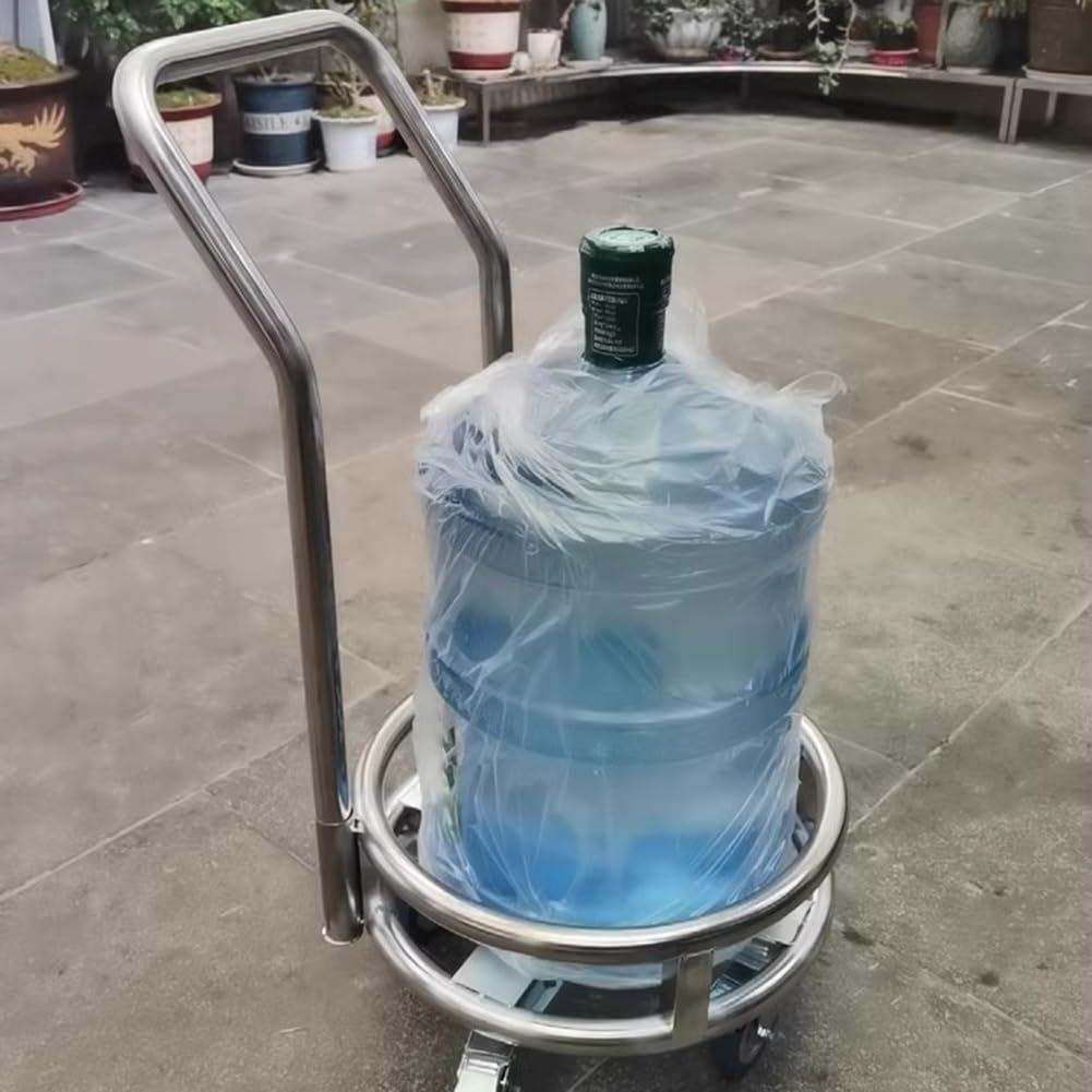 Soporte de Acero Inoxidable para Cubo de Leche y bombona de Gas, Soporte Resistente para ollas, Carrito de Cocina portátil y Duradero para Uso doméstico y Comercial.
