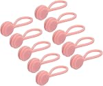 MECCANIXITY Magnetic Cable Clips 4.3 Inch x 0.6 Inch Black Magnetic Cord Organizer Cable Ties Reusable Twist Ties for Home, Kitchen, Office, 10 Pcs