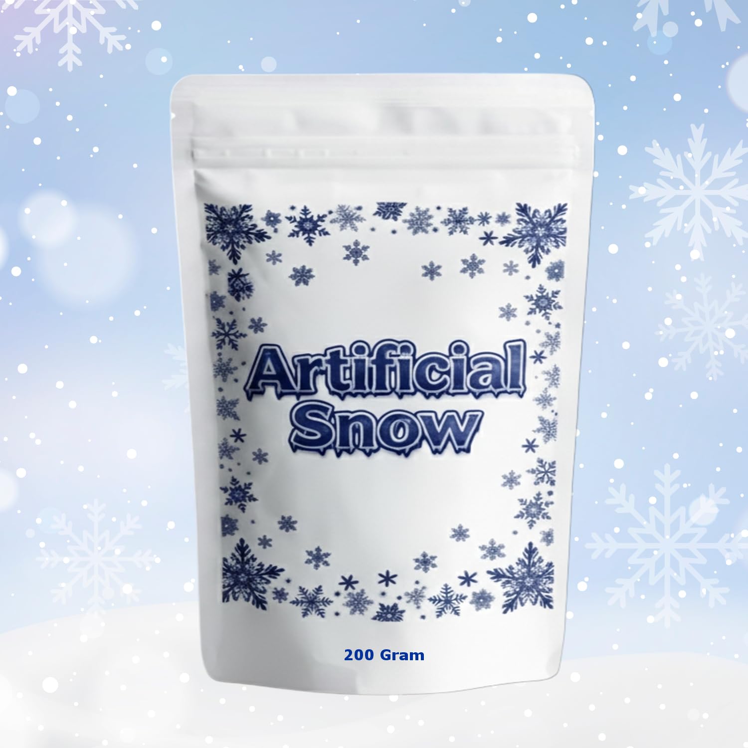 Newvent® 200Gram Artificial Instant Snow Powder for Christmas Decorations, Winter Crafts, Photography Props, Kids’ School Projects, DIY Crafts & Party Decor | Fluffy Realistic Fake Snow for Holidays