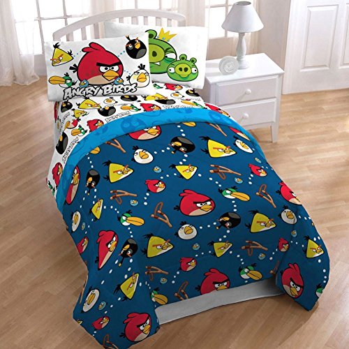 Commonwealth Angry Birds Bedding Stop Madness 3pc Twin-single Bed Sheet Set