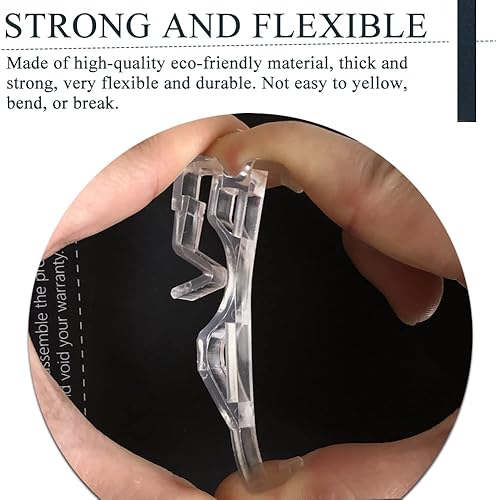 Miniatura 4 de Clips de cenefa de 2.5 pulgadas, clips de plástico transparente, clips ocultos para cenefa ciega horizontal (20 unidades)