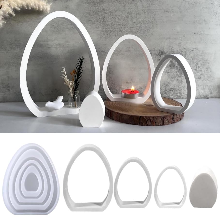 WIKIMO 3 Stück Silikonformen Gießformen Ostern Osterei silikonform Ostereier frühling Giessform Ostern, Gießformen Gips Ostern, Silikonform Hase
