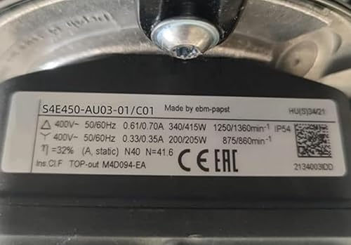 S4E450-AU03-01/C01 400V 0.33/0.70A 200/415W 1360RPM Cooling 