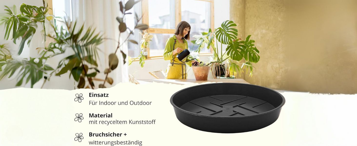 Yardwe Blumentopf-Untersetzer Set – 5 Runde Sockel Im Vintage-Design (ca. 10,5 Cm)