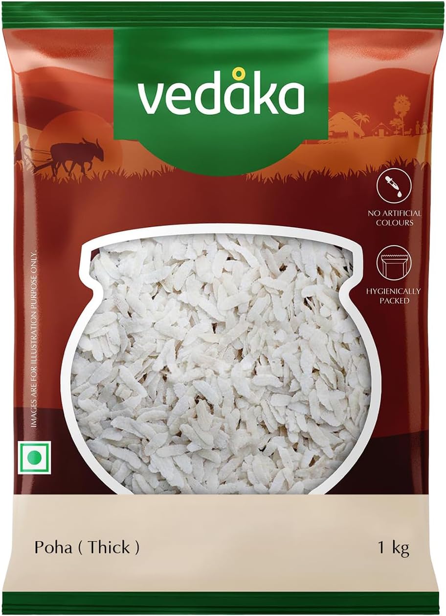 Amazon Brand - Vedaka Thick Poha, 1kg (Pack of 1)