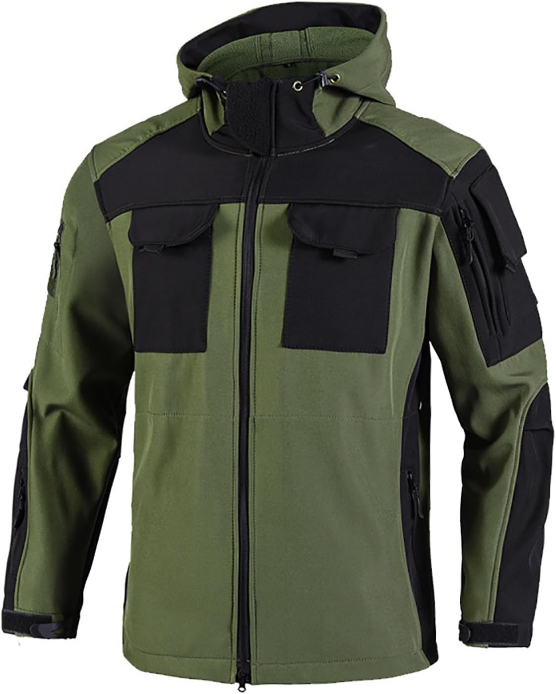 TACVASEN] コート メンズ アウター ミリタリー ジャケット フード付