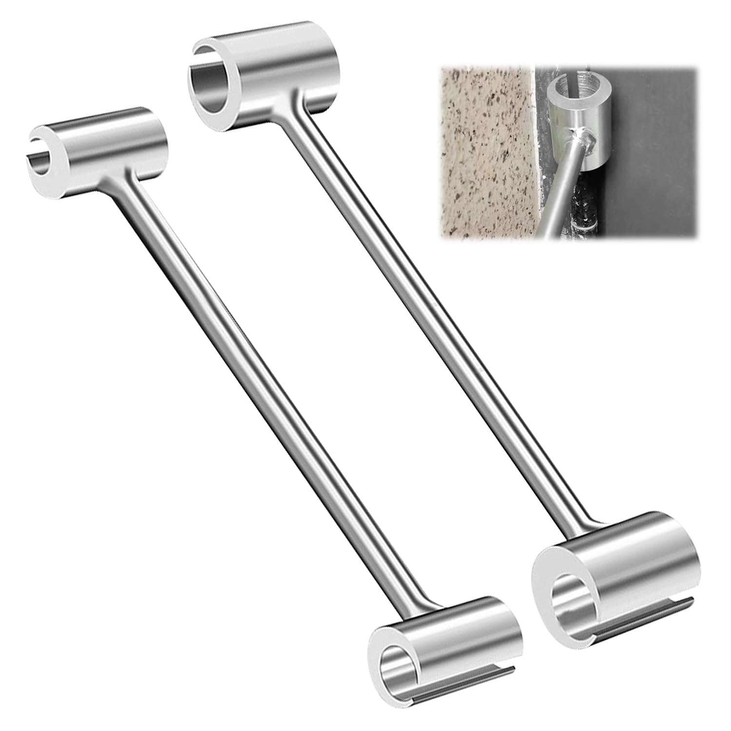 2 Pièces Outil de Réglage de Charnière de Porte, Facile à Utiliser, Outil de Réparation de Charnière de Porte, Applications Polyvalentes, pour Charnières sur Portes Coupe-Feu (Argent)