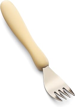 Homecraft Standard Caring Cutlery, Arthritis Aids, For Weak Grip, Easy Grip Eating Utensils for Elderly or Disabled, Fork, Ivory, 1 count