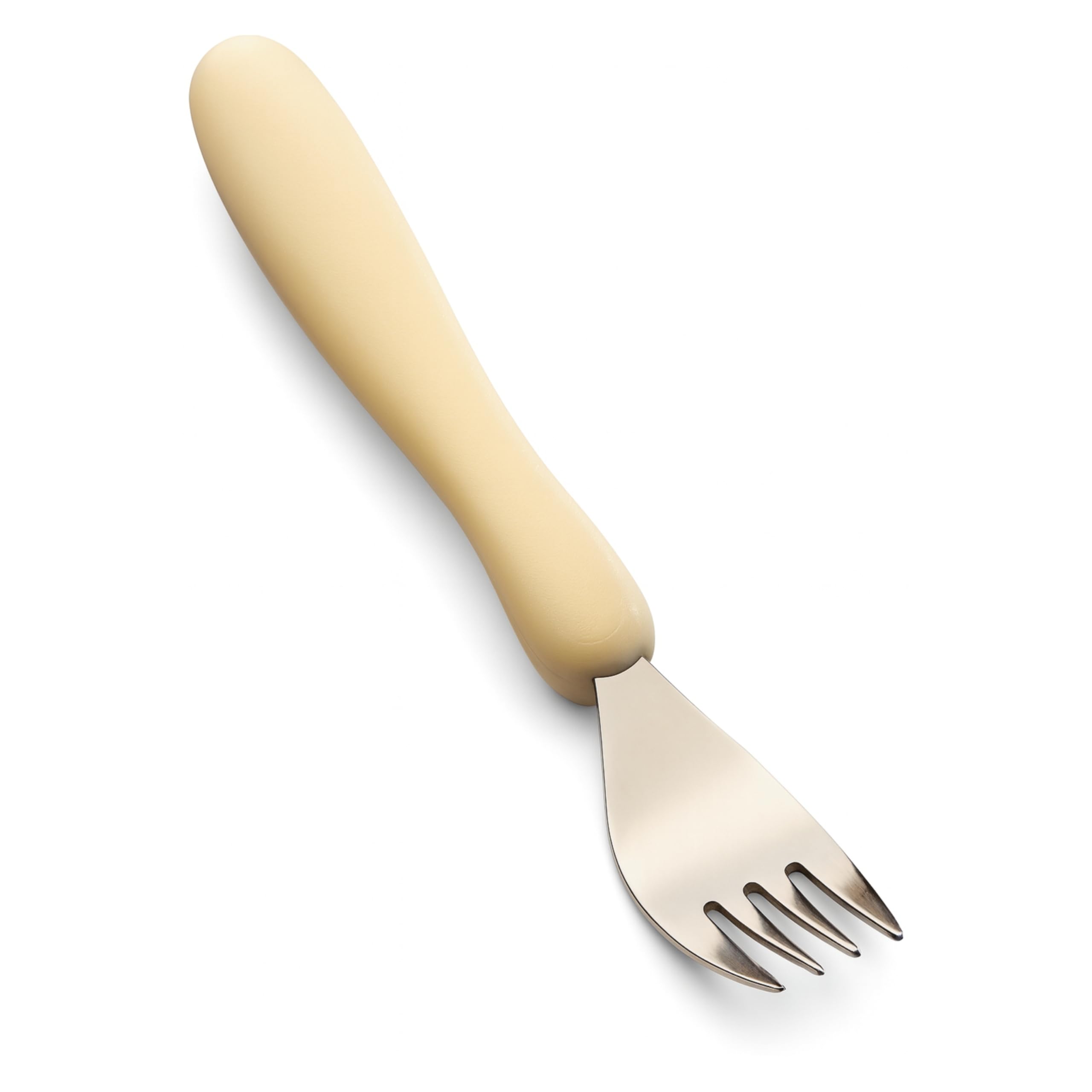 Homecraft Standard Caring Cutlery, Arthritis Aids, For Weak Grip, Easy Grip Eating Utensils for Elderly or Disabled, Fork, Ivory, 1 count