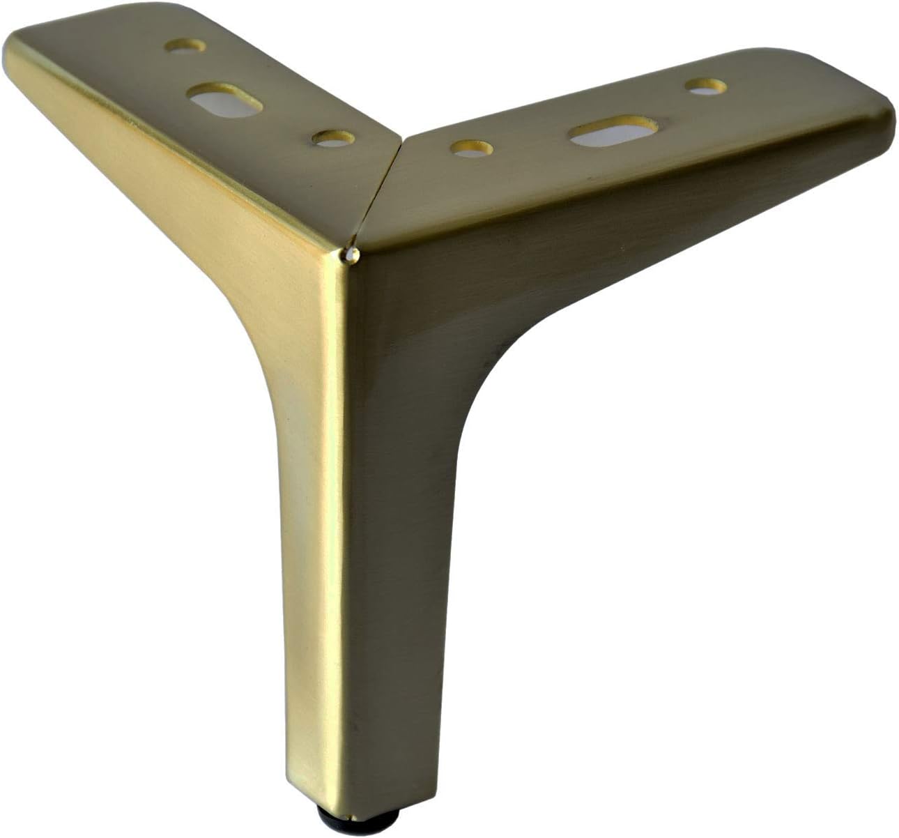 Metal Furniture Legs Cabinet Feet, 5.25" Italian Style Furniture Legs for Sofa Couch Cabinet, Gold, Brushed Brass, Black or Chrome 2PC (Brushed Brass/Gold)