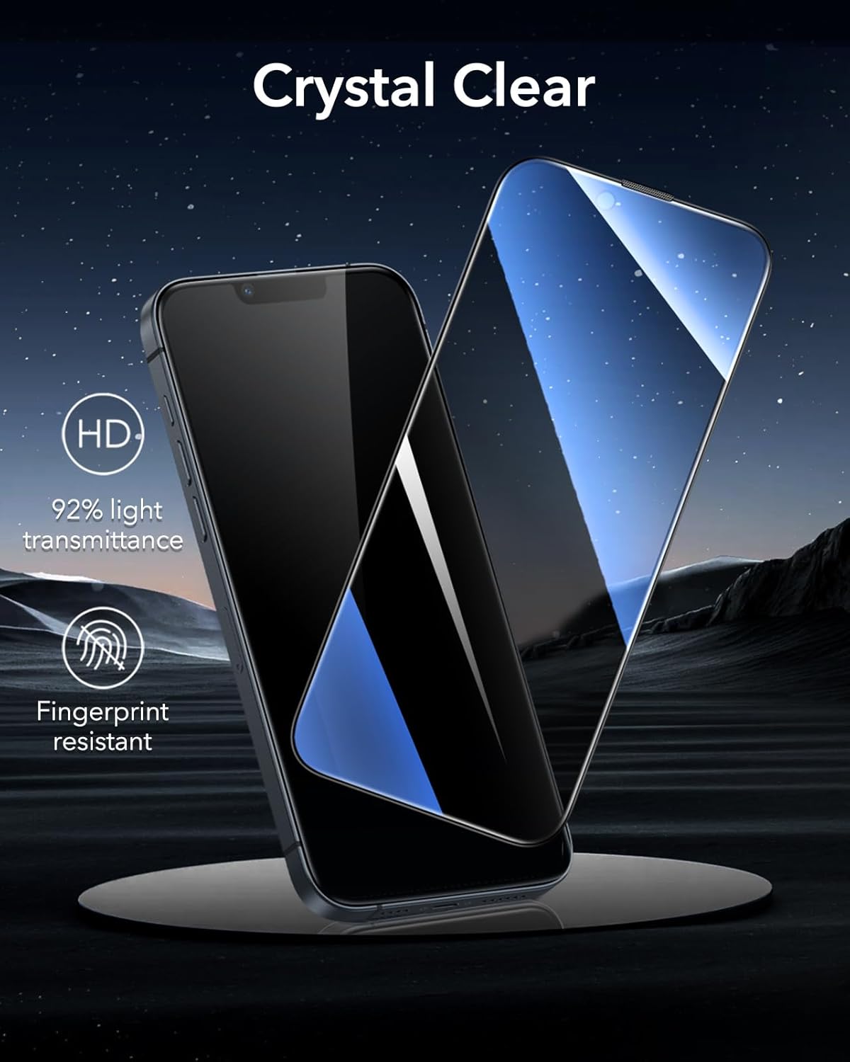 ESR 3 Pack 9H+ Glass for iPhone 16e/ iPhone 14/ iPhone 13/13 Pro Privacy Screen Protector, [Military Grade Shatterproof & Longest Durable] Armorite Anti-spy Tempered Glass with UltraFit Tray - Image 9