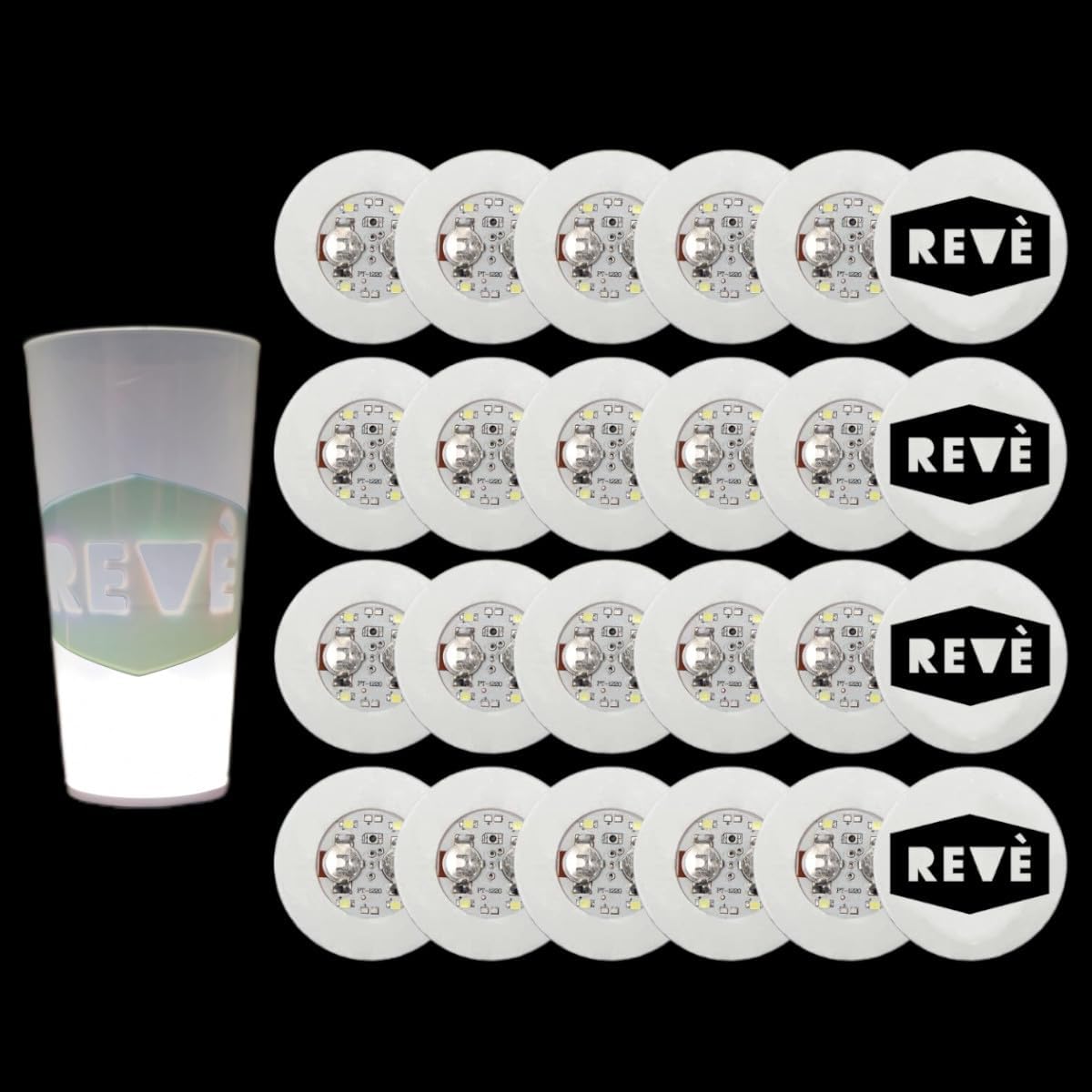 ReVè Sound-Reactive LED Sticker Lights – 24 Pack