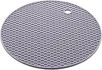 LYOR - Descanso para Panela Redondo de Silicone Cinza 18cm