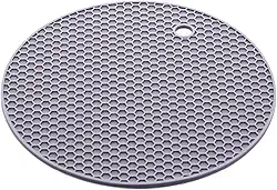 LYOR - Descanso para Panela Redondo de Silicone Cinza 18cm