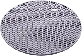 LYOR - Descanso para Panela Redondo de Silicone Cinza 18cm