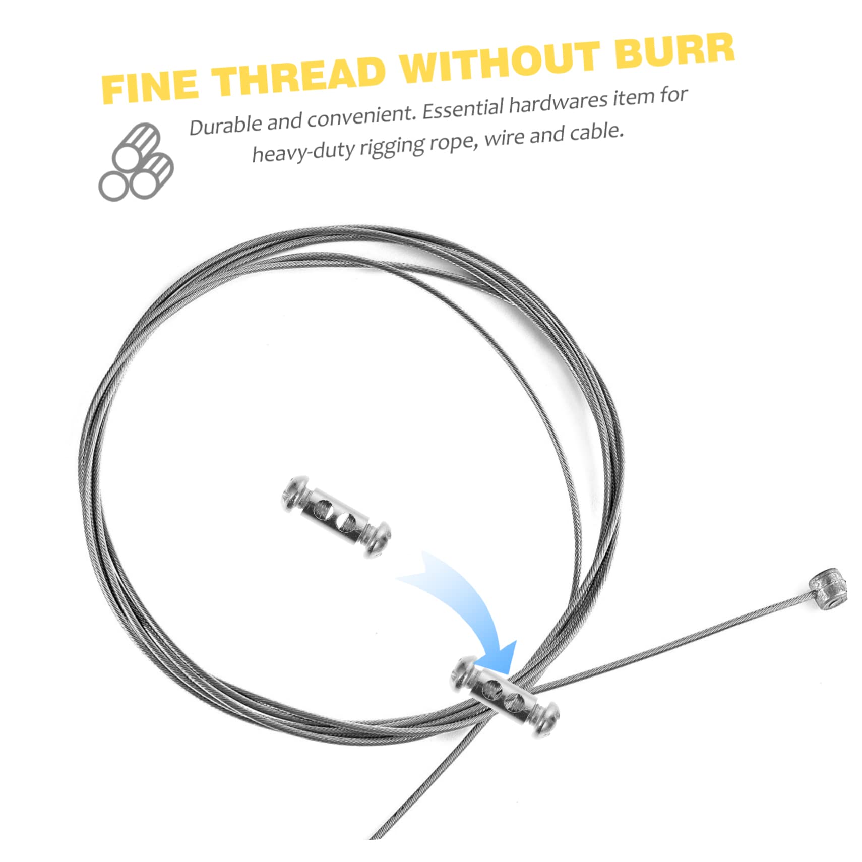 MUCKLILY 20pcs Wire Rope Clamp Wire Cable Stop Clamp Traffic Light Small Rope Clamps Wiring Kit Wire Rope Clips Wire Cable Clamp Wire Clamp Rope Cable Clamp Stainless Steel Silver