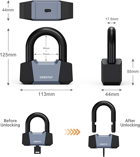 Miniatura 4 de Cerradura de cadena combinada para bicicleta, 5.2 pies de largo, cadena de acero de 0.307 in, resistente antirrobo, cadena de bloqueo de bicicleta