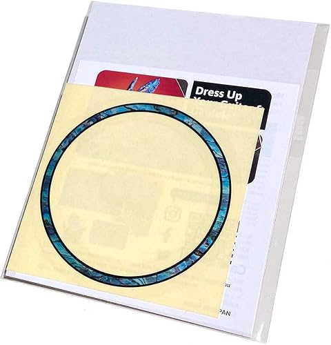 Miniatura 4 de Adhesivo de incrustación para ukeleles soprano - Roseta de agujero sonoroPurfling - Azul abulón