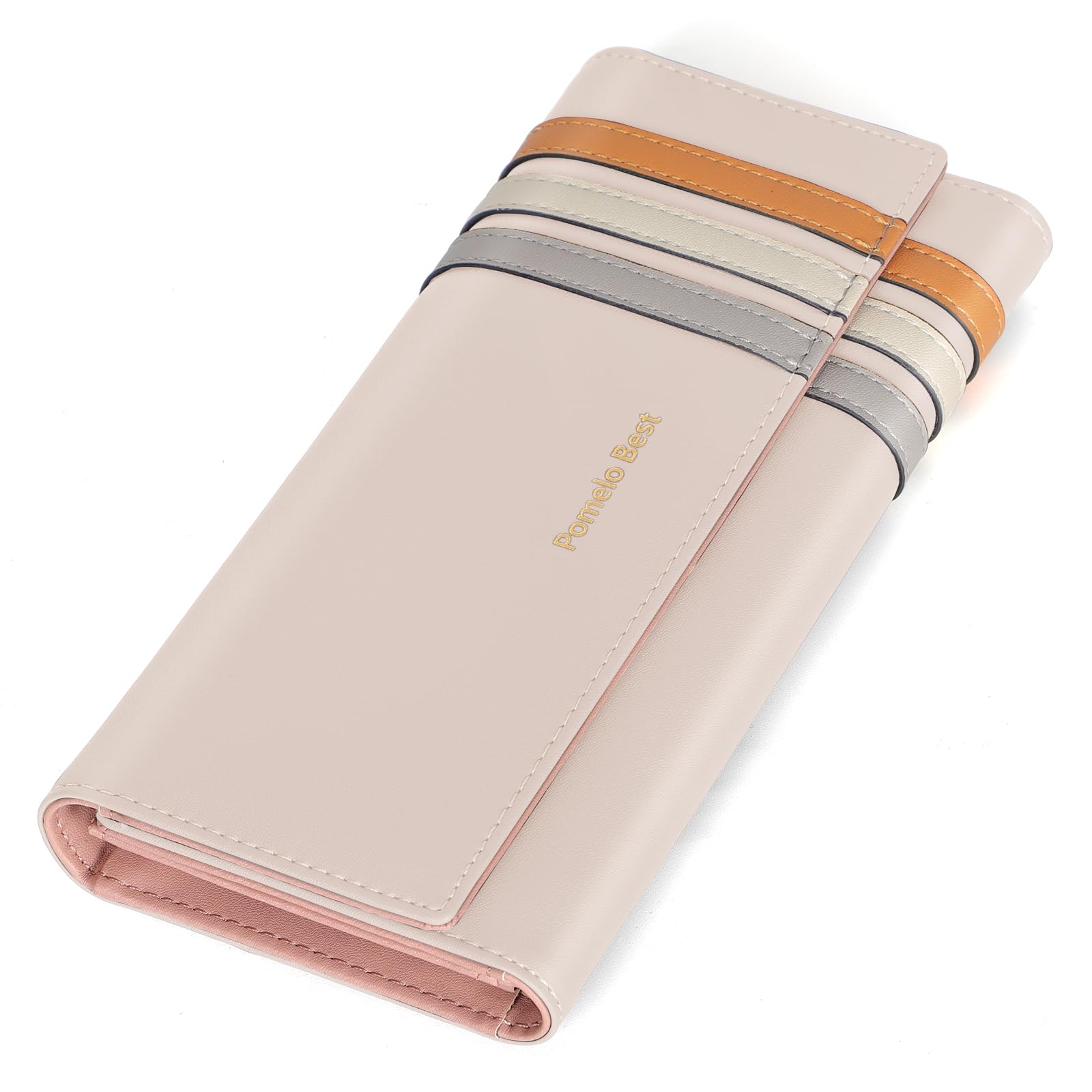 Pomelo BestWomens Wallet, RFID Blocking Leather Wallet with Multiple Card Slots and Cellphone Compartment for Women