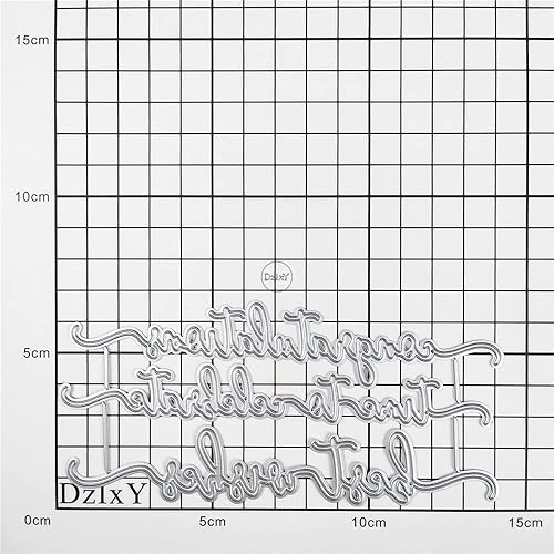 Vista 71 de DzIxY Happy Birthday Abrazos Palabras Troqueles de corte de metal para hacer tarjetas, kit de papel de relieve, troquelados, plantillas de máquina 14