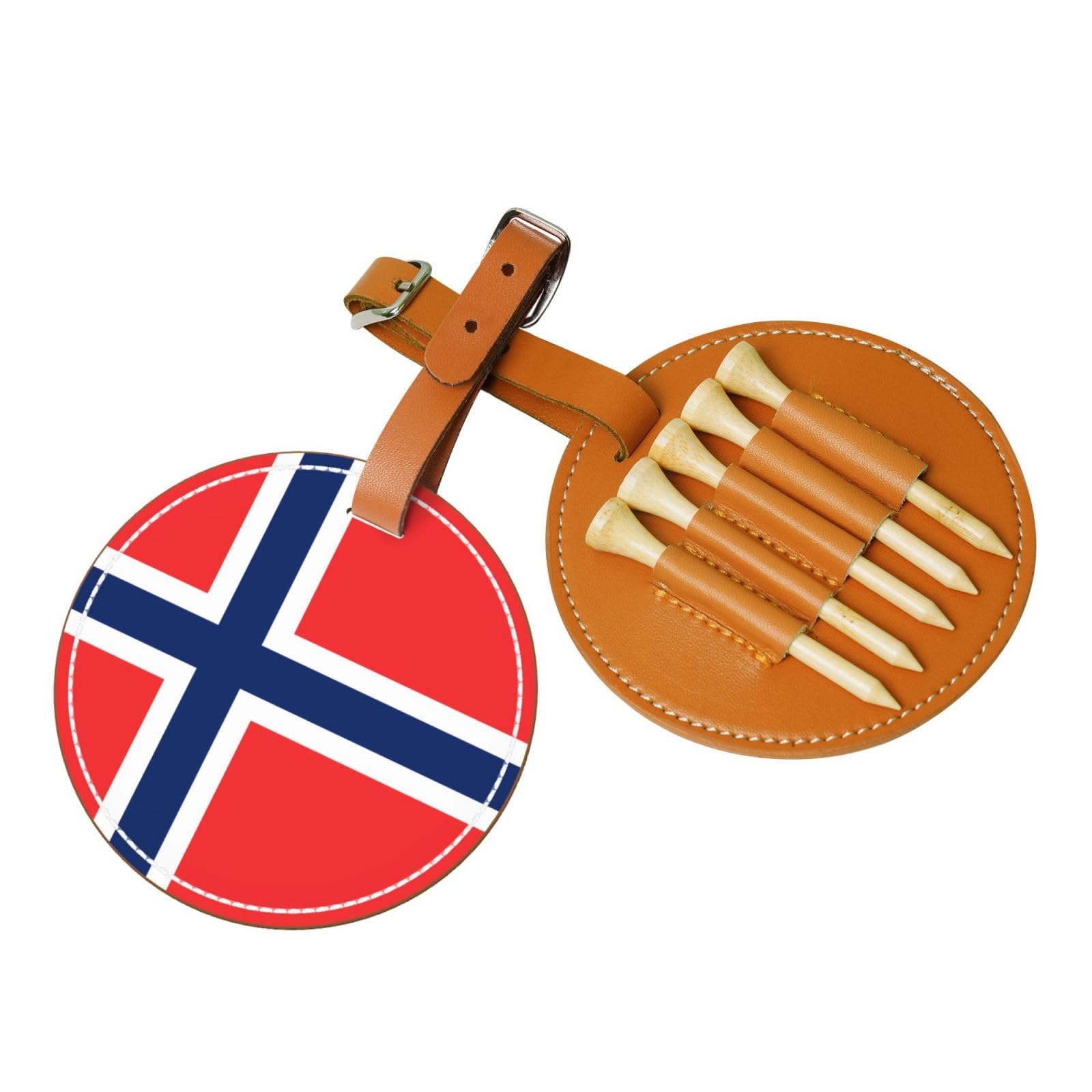 WXXWXD Norwegian flag Printed Golf Tee Storage Bag - Portable Storage, Easily Organize Tees