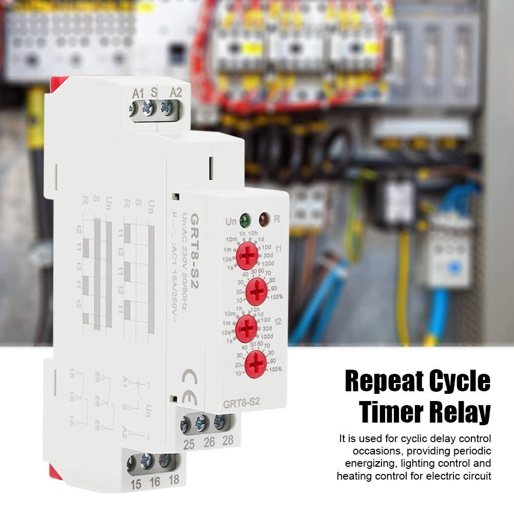 GRT8- Mini timer a ciclo asimmetrico ON/OFF Relè temporizzato a ciclo ripetuto CA 220 V