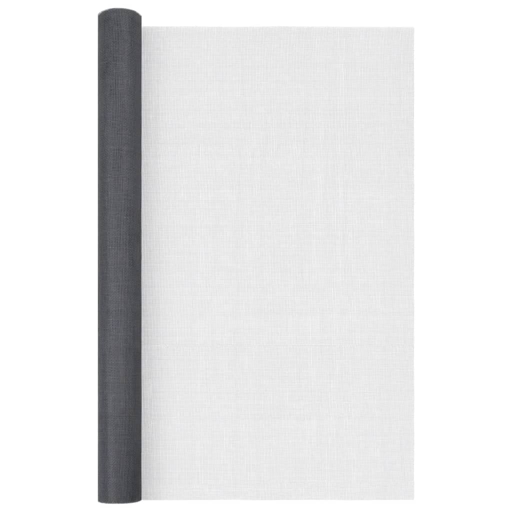 Fliegengitter Fiberglas Meterware 112 x 2000 cm Grau, Gewebe für Fenster und Türen, Robustes Fliegennetz zur Reparatur und DIY, Engmaschiges Fiberglasgewebe