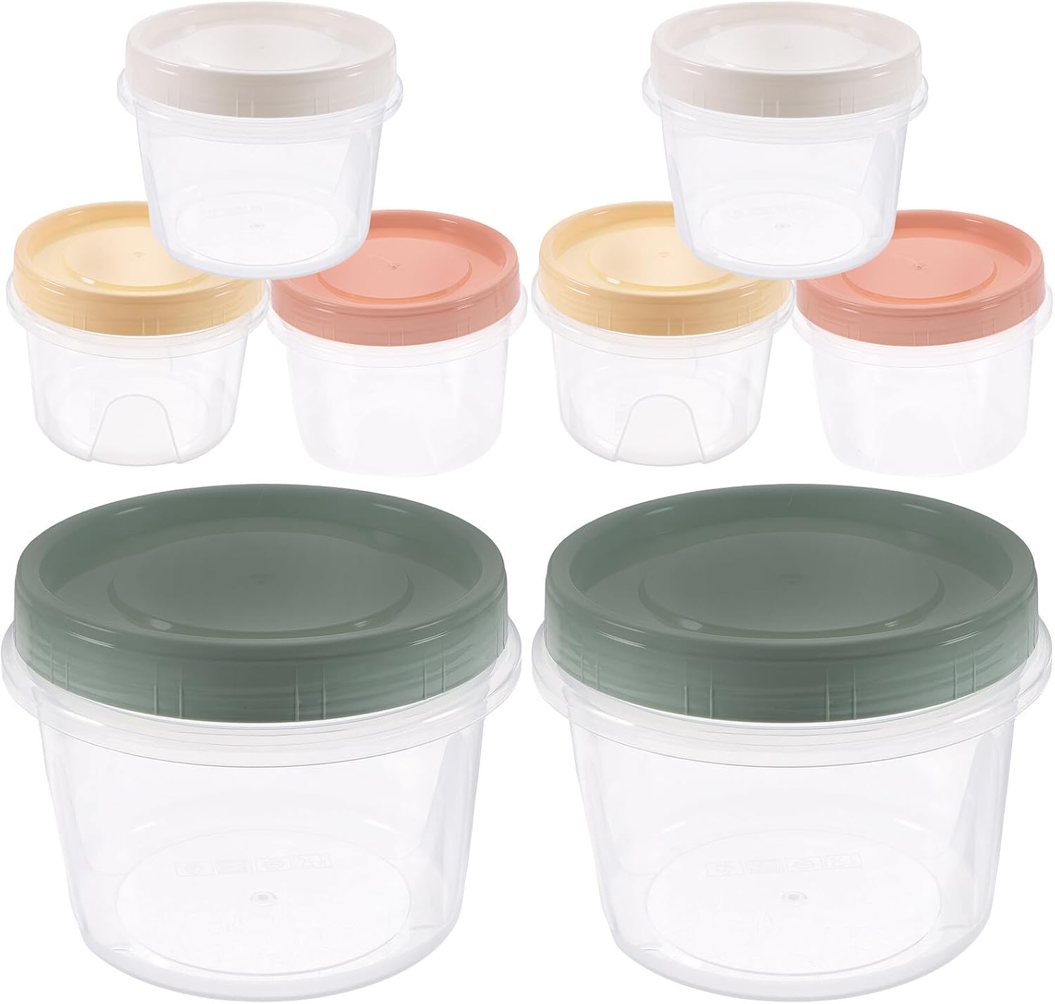 Cabilock 8pcs 500ml PP Storage Containers for Kitchen Pantry Organization