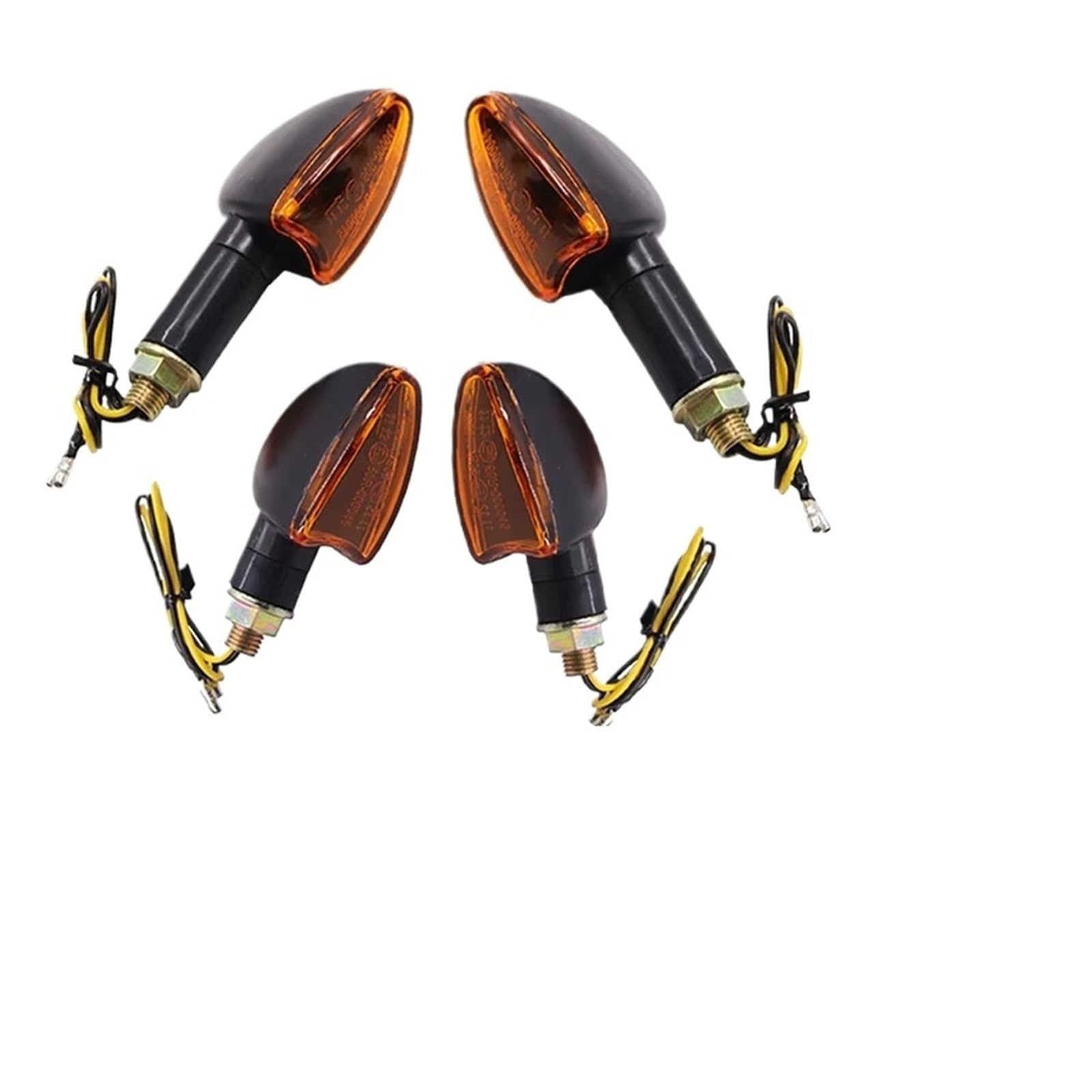 Motorcycle Turn Signal Light 12V 10mm Blinker Lamp(4 Pcs)