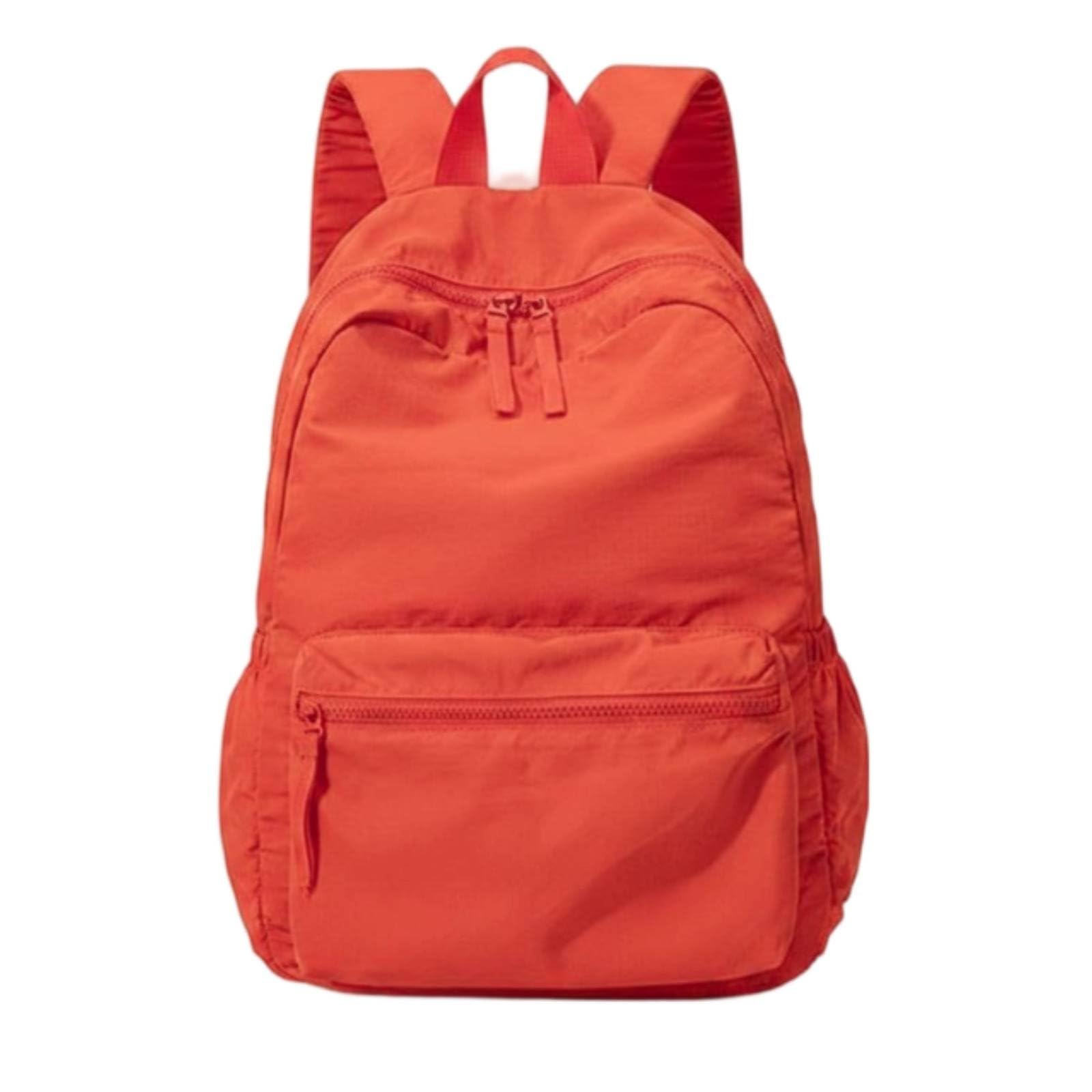Zaino Impermeabile da Viaggio Leggero da Giorno Unisex Nylon con Tracolle Struttura Traspirante Adatto per Escursioni Giri, Array, Arancione