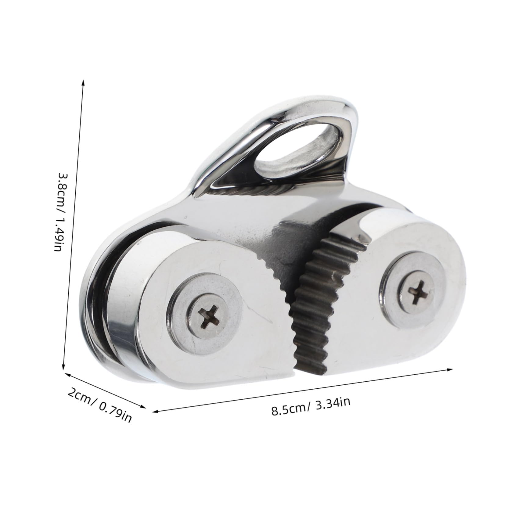 Kisangel Stainless Steel Kayak Cam Cleat with Leading Ring Durable Sailing Cleat for Canoe and Dinghy Easy Disassembly and Maximum Holding Power Flared Entry for Quick