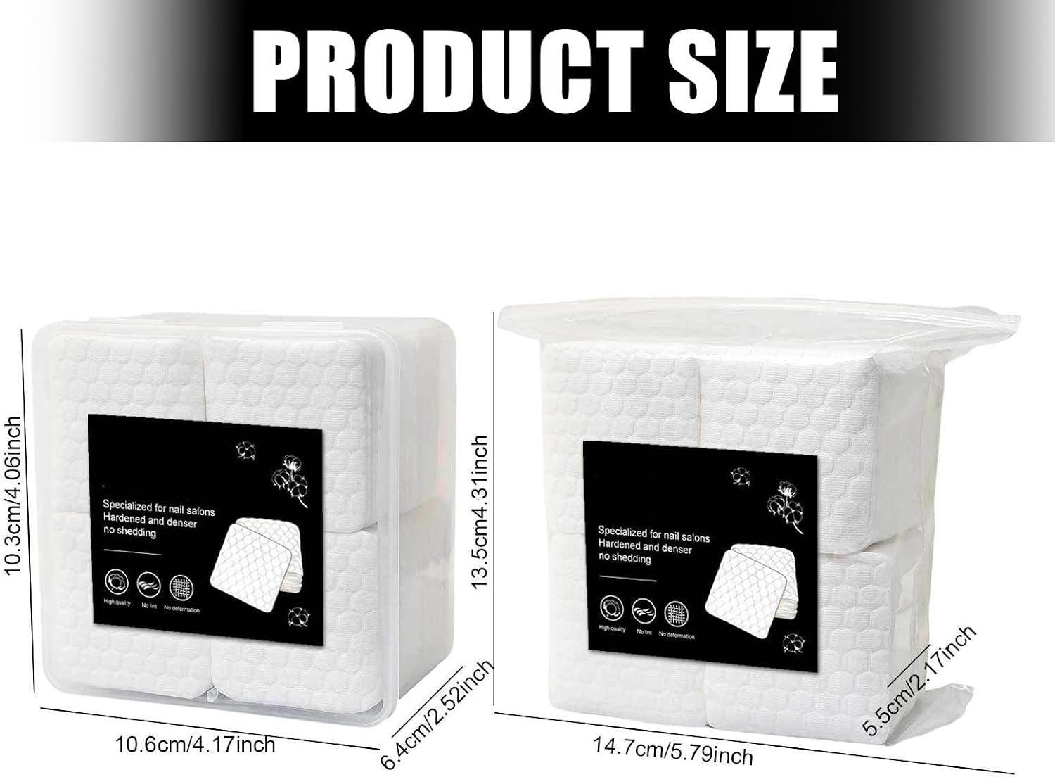 200 / 500Pcs Travel Size Nails Remover Pads Sealed Packaging Leak Portable Design Sensitives Skin