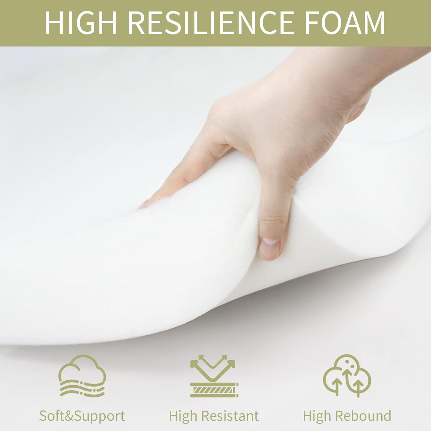 Pcinfuns 22"x22" Outdoor Chair Cushions Set of 2,Water-Resistant Patio Seat Pads with Secure Ties & Hidden Zipper,UV Protected Fade Resistant for Garden,Deck,Patio Furniture,Beige