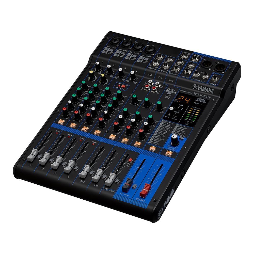 Yamaha Mesa de Som Analógica MG 10XUF 10 Canais com Interface USB