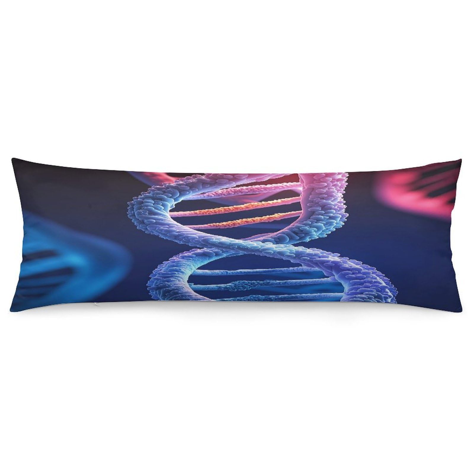 DNA Genetic Helix Pillowcase Decorative Long Body Pillow Case Soft Breathable Body Pillow Cover Modern Large Pillowcase Cute Body Pillow Pillowcases for Bedroom Couch 18.9 X 53 Inch