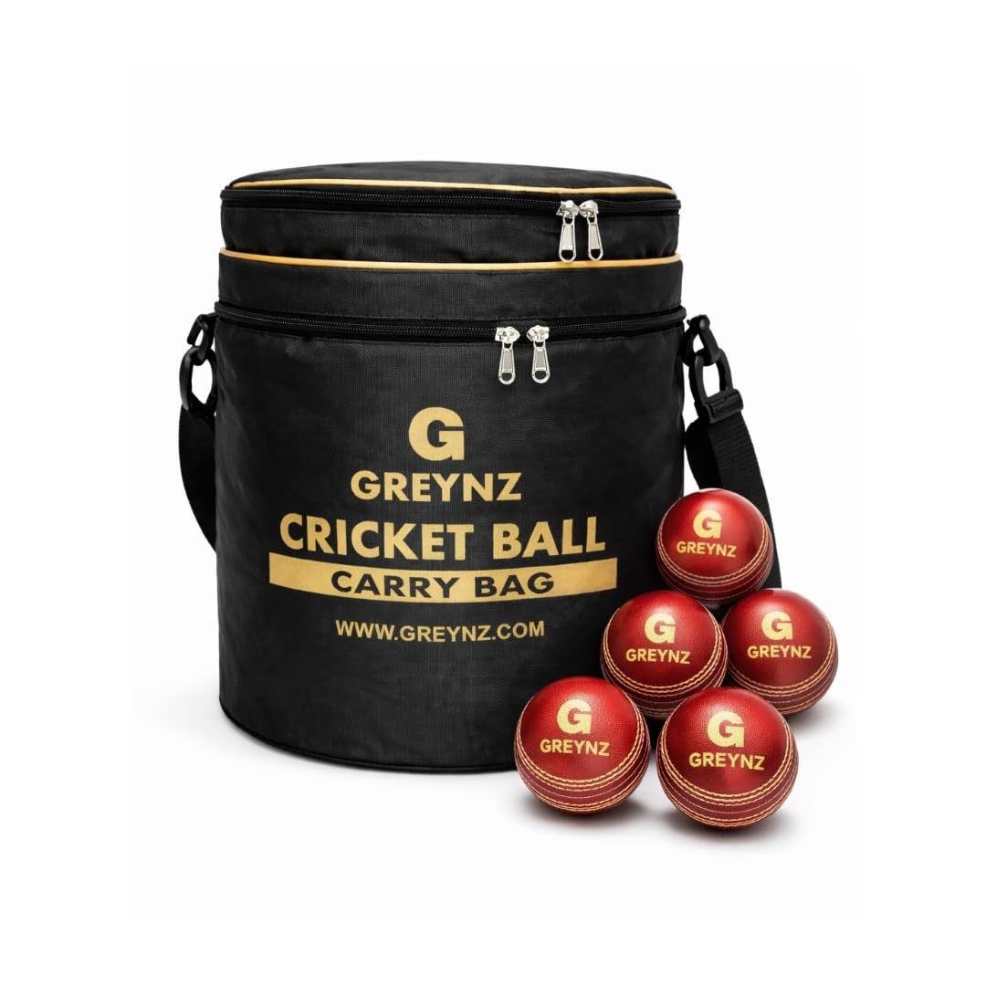 Cricket Ball Carry Bag for 40+ Balls | 2150 Premium Fabric | 360° 5MM Padded Protection | Coaching & Practice Ball Storage Bag with Extra Top Compartment & Strong Shoulder Strap