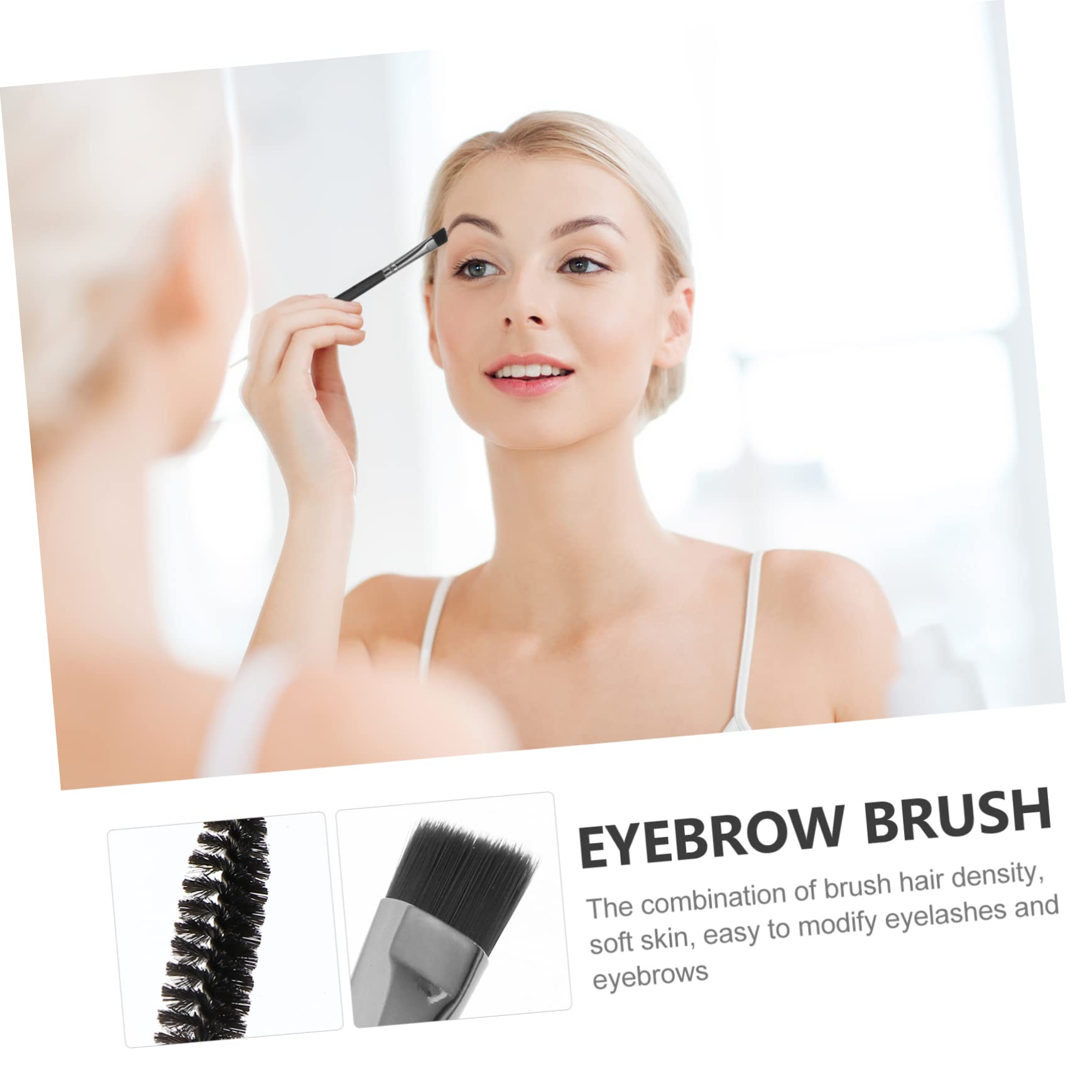 Beatifufu Professional Eyebrow Makeup Brush Set Angled Eyebrow Brush Spoolie 6pcs Ideal for Birthday