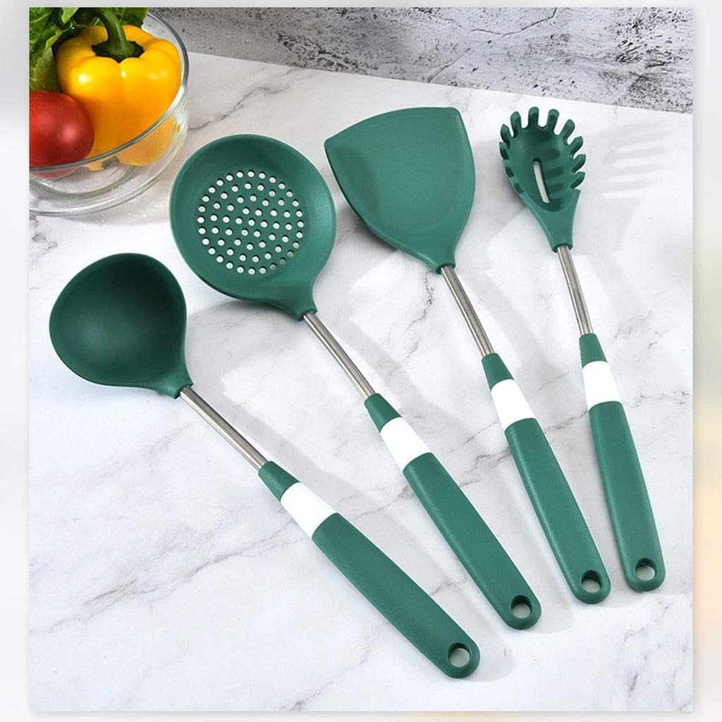 Küchenutensilien-Set, Silikon-Küchengeschirr im nordischen Stil, Silikon-Schaufel, Löffel, Schaufel, Pulverkralle, Küchenwerkzeug-Set, Pfannenwender-Set, Silikon-Utensilien-Set