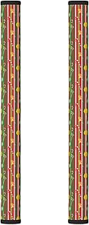 2 Pack Velvet Handle Protectors, Christmas Red Green Sweet Candy Cane, Decor Sleeves for Refrigerator Dishwasher, Repel Oil Stains Food Spots