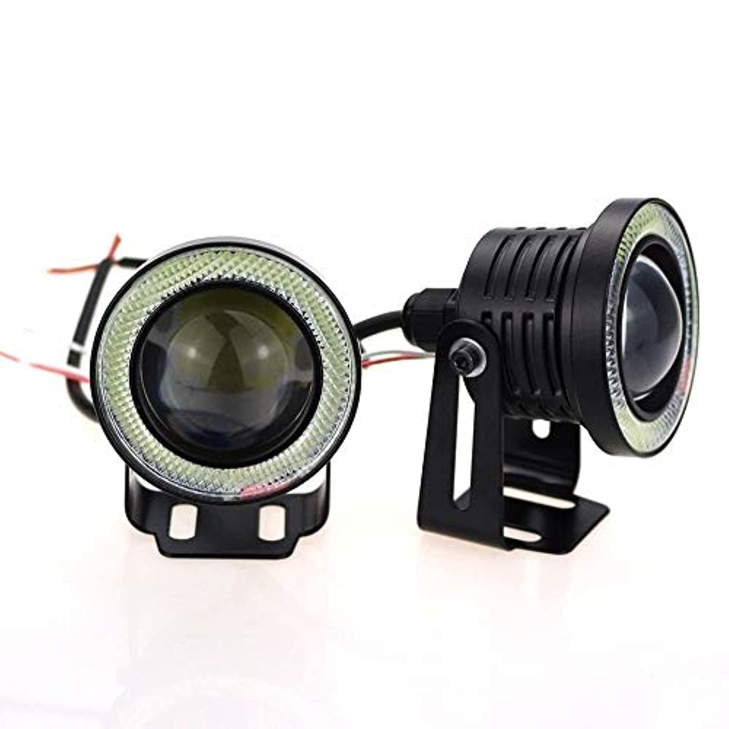 2pcs/pair LEADTOPS Led Car Llight DRL COB Angel Eyes Fog Light Day Running Lights For golf 4/ kia rio/passat b5/mazda 6/bmw/audi DJ-89mm,white color