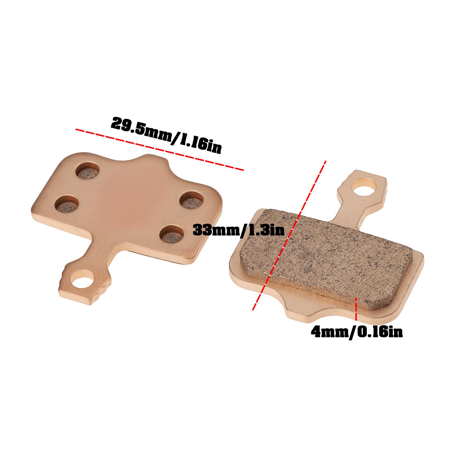 2 pary rowerów spiekanych w całości z metalu klocków hamulcowych 33 x 29,5 x 4 mm kompatybilne z Avid Elixir 1/3/5/7/R/CR/Carbon